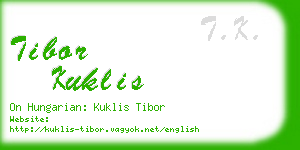 tibor kuklis business card